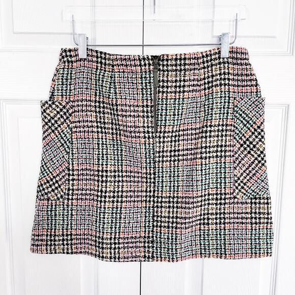 Maeve by Anthropologie Bijou Plaid Tweed Knit Mini Skirt - Picture 7 of 8